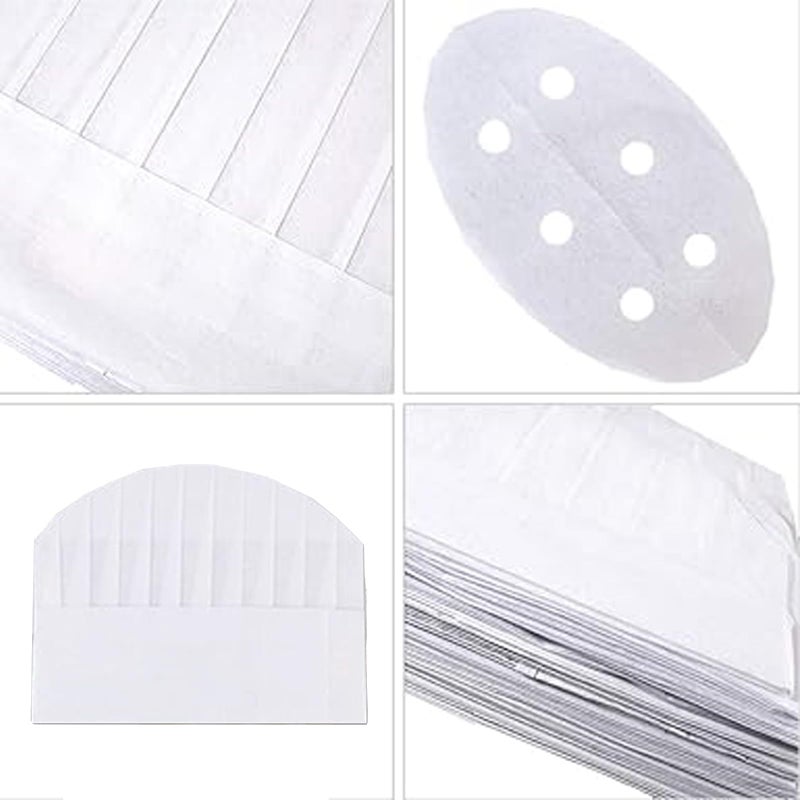 Aulufft Chef Hats 50 Pack Disposable 8 Inch Paper Chef Hats, White Chef Toques Caps for Home Kitchen, Baking and Party Favors - Image 3
